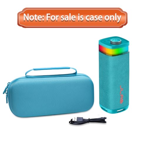 L LTGEM Speaker Case Compatible with JLab JBuds Party Portable Bluetooth Speaker, Office Travel Carrying Storage Bag - Cyan(Case Only) - color: Cyan