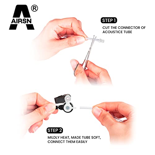 Replacement Acoustic Coil Tube for M0torola Kenwood Two Way Radio Walkie Talkie Earpiece (Pack of 2)