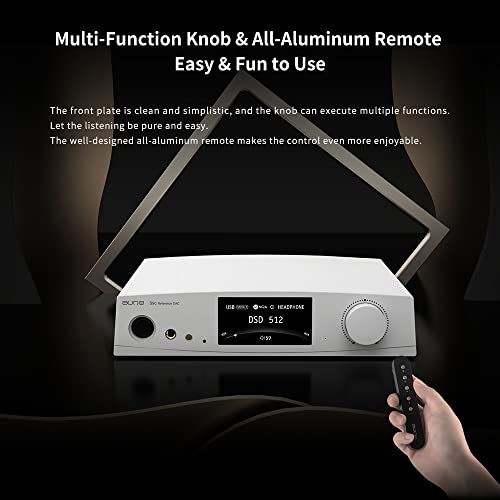 aune S9c Pro DAC with Headphone Amp, 10MHz Clock Input, 32bit/768kHz/DSD512/MQA, Dual-DAC Chip, 6.35/XLR/4.4 Jack, PLL/Clock Sync Tech/Twin JFET, for PC/Speaker/Home Audio (Black) - color: Black