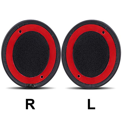 Professional Replacement Ear Pads for Beats Solo 2 & Solo 3 Wireless On-Ear Headphone/Soft Protein Leather/Noise Isolation Memory Foam/Strong Adhesive Tape/Cloud Like Comfort/Extra Durable - color: Black