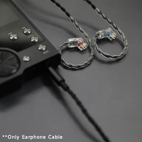 IEM Cable 4N OCC Silver-Plated Earphone in Ear Monitor Cable,1.2M Original Replacement Cable for KZ ZSN PRO/X/ZS10 PRO/ZS10 PRO X/EDX PRO/ZAR/AS24/DQS (Recessed 2Pin)