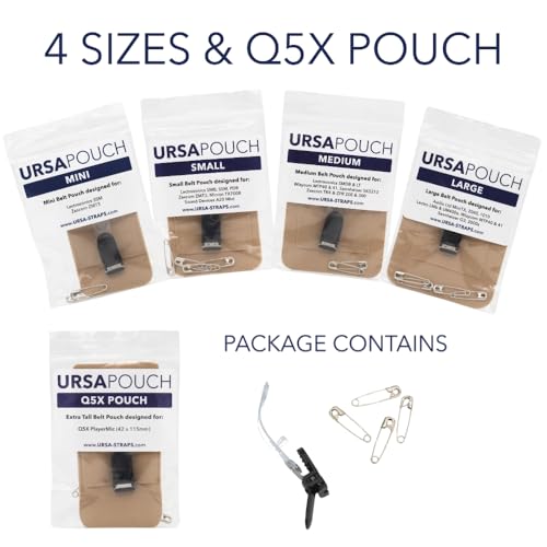 URSA Belt Pouch with Clips - Versatile Rigging for Wireless Transmitters (Beige, Mini) - color: Beige, size: Mini
