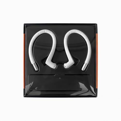 RunChao Anti-Slip EarHooks for Air Pods 4, 3, 2, 1, Pro 3, Pro 2, Pro Ear Hooks, Soft Anti-Loss Sports Earbuds Case Cover (White)