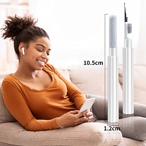 Cleaner Kit for AirPods 1 2 3 Cleaning Tool for Removing Ear Wax/Dirt/Gunk | Included Metal Tip, Soft Brush & Flocking Sponge to Clean Wireless Earbuds, Charging Case, iPhone, Keyboard & Electronics