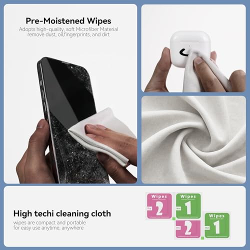 for AirPods Cleaning Kit with Cleaner Pen&Cleaning Putt-Pink | 48 Pack Multifunction Deep Cleaner Tool Headphones for Airpods Pro 4 3 2 1 Generation Phone Charging Port,Earbuds - color: PINK
