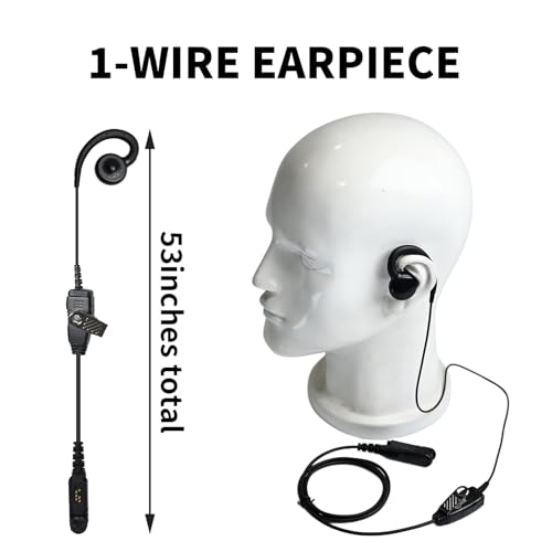 Two-Wire Xpr 3300e Earpiece C Shape Swivel Xpr3500e Ear Piece with Mic Walkie Talkie Headphone Ptt Headset for xpr3500 xpr3300 xpr3300e xpr 3500 3500e 3300 2 Way Radio