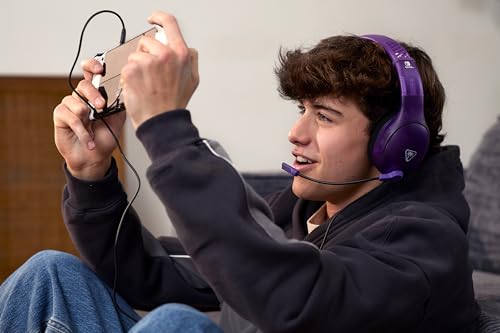 Turtle Beach Airlite Fit Wired Gaming Headset for Nintendo Switch 2, Lite | Also works with Nintendo Switch OLED, Flip-to-Mute Mic, Comfortable Ear Cushions, 40mm Speakers, Lightweight, Ghost Purple - color: Ghost Purple