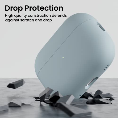 ORNARTO Compatible with AirPods Pro 2 Case 2022, Full Protective Hybrid Silicone for AirPods Pro 2nd Generation Case, Front LED Visible Skin Cover-Mint Green | Hybrid Silicone Rubber, Front LED Visible, Wireless Charging, Skin-Friendly Soft Touch, Anti-Sc