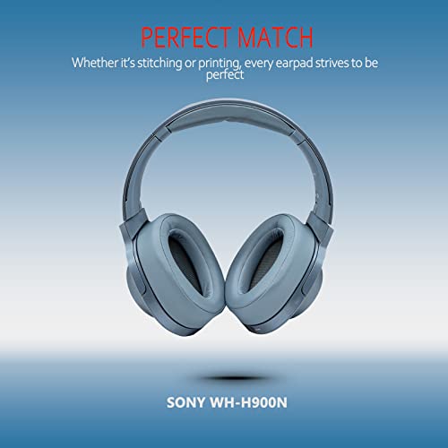 Krone Kalpasmos Replacement Earpads for Sony WH-H900N h.Ear on 2 & Sony MDR-100ABN Headphones, Sony Headphone Cushions, Sony WH H900N earpads with Soft Foam Leather(Moonlight Blue) - color: Moonlight Blue