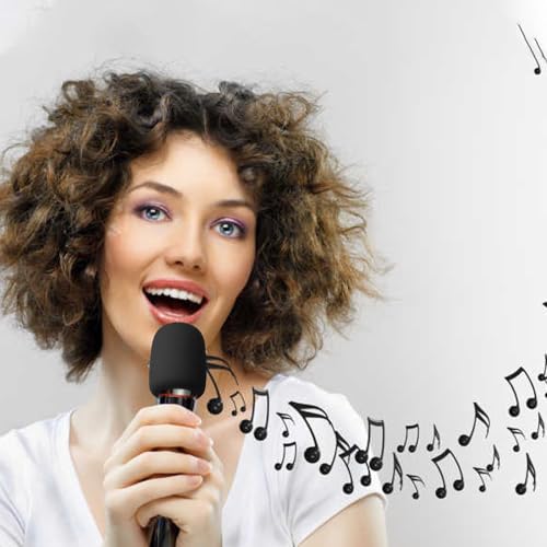 4Pcs Mic Covers for Microphones,Microphone Covers Foam Compatible with PartyBox Wireless Mic System,Windscreen Pop Filter for Live Singing & Karaoke(Microphone is not included) (black)