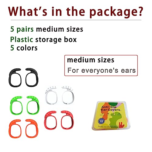 Sport Ear Cover for Sennheiser Momentum True Wireless 3 Ear Hook Anti-Slip | 5 Pairs Replacement Ear Wing Accessories for Sennheiser Momentum 3 TWS