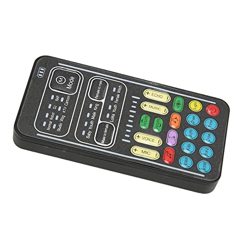 Voice Changer, Portable Handheld Sound Card with Reverb, Gaming Voice Modulator for Live Streaming, Real Time Vocal Effects, Multifunction Audio Mixer for PC Desktop