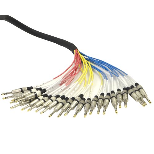 Seismic Audio - SASRT-24x25-24 Channel 1/4" TRS Snake Cable - 25 Feet Long - Serviceable Ends - Pro Audio Effects Snake for Live Live, Recording, Studios, and Gigs - Patch, Amp, Mixer, Audio - size: 25 Foot - 24 Channel