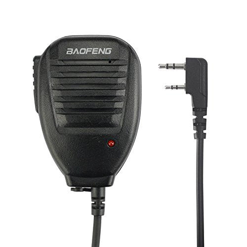 BAOFENG Speaker MIC For BAOFENG UV-5R 5RA 5RB 5RC 5RD 5RE 5REPLUS 3R+ 5R EX, 5RX3, Black