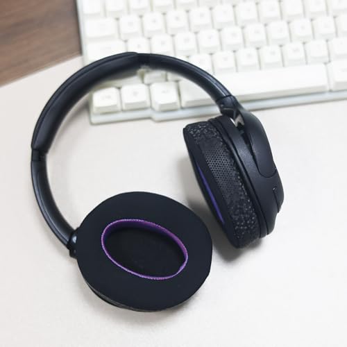 Adhiper Cooling Ear Pads for Sony WH-CH720N WH-CH710N, Black Purple Style | Upgraded Cooling Gel Headphone Earpads for Sony WH-XB900N WH-CH700N, Comfort Foam Added Thickness, Special Edition - color: Black+Purple-Upgraded Gel