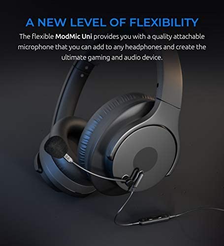 Antlion Audio ModMic USB Attachable Noise-Cancelling Microphone with Mute Switch Compatible with Mac, Windows PC, PlayStation 4, and More