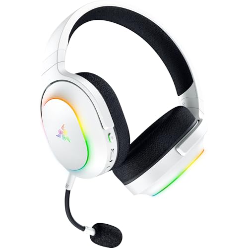 Razer Barracuda X Chroma Wireless Gaming Headset, 2.4GHz & Bluetooth, White | Lightweight, Chroma RGB, 40mm Drivers, Cardioid Mic, 70 Hr Battery, for PC, Mac, PS5, Switch 2, Smartphone - color: White