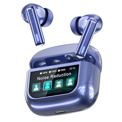 ZIUTY Wireless Earbuds Bluetooth Headphones, Ear Buds with Touch Screen, ANC ENC Noise Cancelling Transparency Mode, 40H Stereo Deep Bass, IPX7 Waterproof, Clear Calls, 5 EQ for iOS Android (Blue) - color: Blue