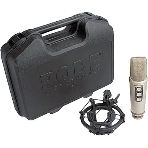 Rode NT2000 Large-Diaphragm Condenser Microphone, Silver | HF1 Capsule with variable polar patterns and 7dBA self-noise for recording, broadcasting and production - style: NT2000
