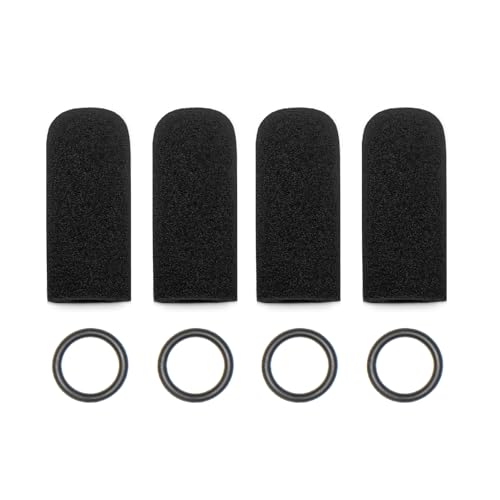Mic Cover Compatible with David Clark DC One-X,PRO-X2,DC-Pro X,H20,H10 Series Aviation Headset,M-7,M-4,M-5,M-77 Series DC-87 Microphone Protector, 4 Pack Foam Covers & O-Rings Kit