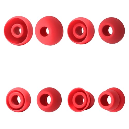 hopopwer Replacement Silicone Earbuds Tips for Powerbeats 3 Powerbeats 2, 4 Pairs Earbuds Silicone Ear Tips Set - Small, Medium, Large and Double Flange (Red with Pen) - color: Red with Pen