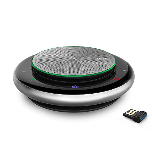 Yealink Bluetooth Speakerphone Conference Microphone Teams-Certified CP900 Enhanced Noise Reduction Algorithm Home Office 360° Voice Pickup - color: CP900 + Bluetooth USB Dongle, size: Teams Certified