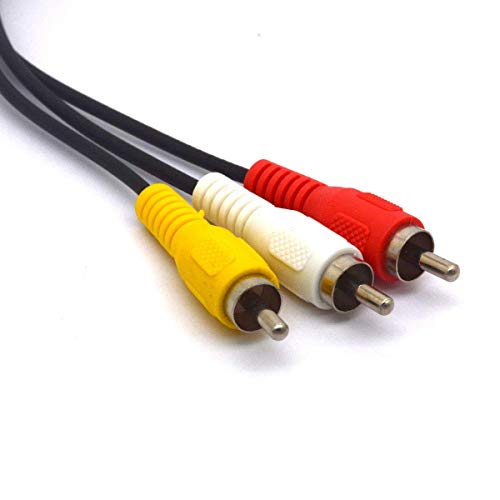 4 Pole 3.5mm TRRS Male to 3 RCA Male Plug Stereo Cord (25cm) | 3.5mm to RCA Cable, Camcorder Audio Video A/V AUX Lead Cable for Smartphones,MP3/MP4, Tablets,Speakers,Home Theater