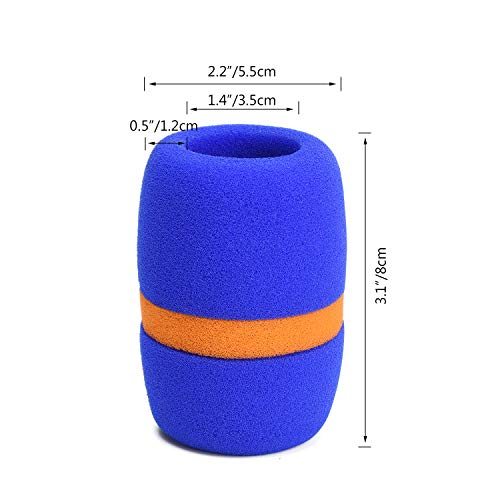 Facmogu 10 Pack Multi-Color Foam Mic Covers, Handheld Microphone Windscreen
