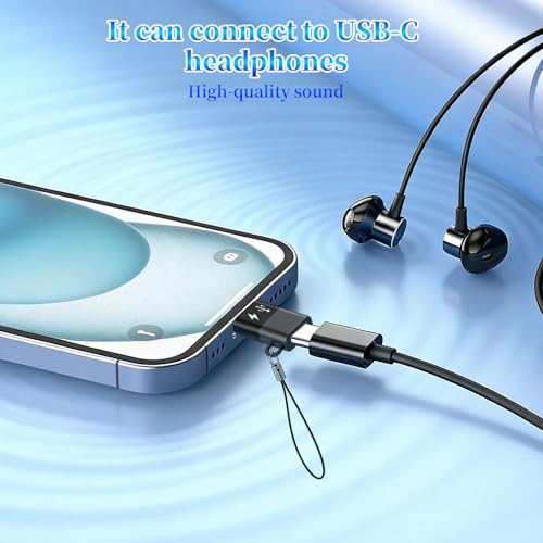 USB C to Lighting OTG Adapter for Connecting DJI Mic Mini and DJI Mic Series Receiver to iOS iPhone 14 13 12 11 Smartphone/PC/Mac Connector Wireless Microphone Receiver (1)