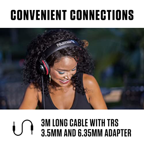 Numark HF175 Closed-Back DJ Headphones | 40mm Drivers, Flexible Headband, Swivel Cups, Closed-Back Design, 3m Cable, for Monitoring, Mixing and Audio Playback - style: HF175