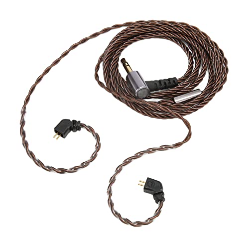 WW Replacement Earphone Cable, Oxygen Free Copper Headphone Upgrade Cable with Pre - Formed Ear Hooks, for TFZ TRN AS10 AS06 ZST ZS3 UE QDC CCA 2 - Pin 0.78mm
