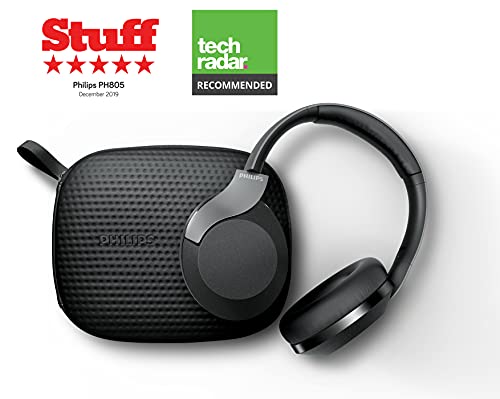 Philips PH805 Active Noise Canceling (ANC) Over Ear Wireless Bluetooth Performance Headphones w/ Hi-Res Audio, Comfort Fit and 30 hours of playtime (TAPH805BK) - style: ANC | 30 hrs batt