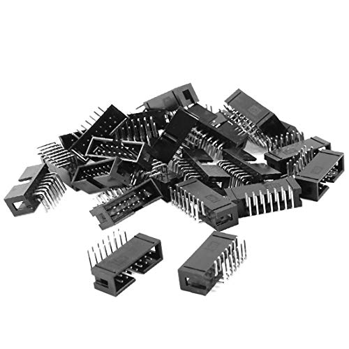 NEW LON0167 25Pcs DC3-14PL 2x7 Pins 14P 2.54mm Pitch Right Angle Connector Pin IDC Box Headers(25 Stücke DC3-14PL 2x7 Pins 14 P 2.54mm Pitch Winkelstecker Pin IDC Box Header