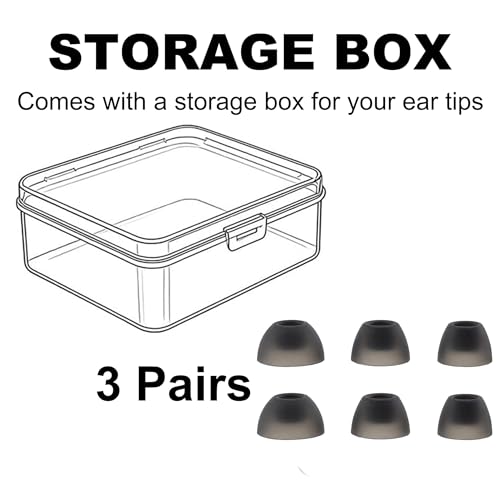 Replacement Ear Tips for Skullcandy Wireless Earbuds | Compatible with Skullcandy Dime Evo / Dime 3 / Jib True 2 / Smokin’ Buds, Soft Silicone Eartips (3 Pairs, Black, S/M/L) - size: S/M/L