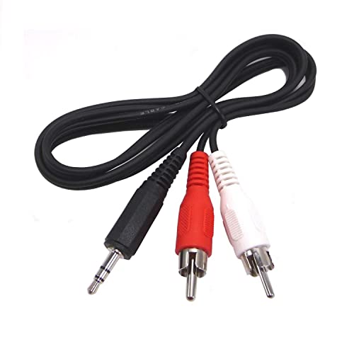 C&E 3.5mm Stereo Male to Dual RCA Male (Right and Left) Audio Cable, 6 Foot - 5-Pack - size: 6 Foot, style: 5-Pack