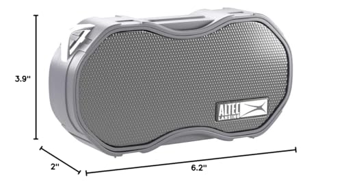 Altec Lansing - Portable Bluetooth Speaker, Waterproof IP67 - color: Black