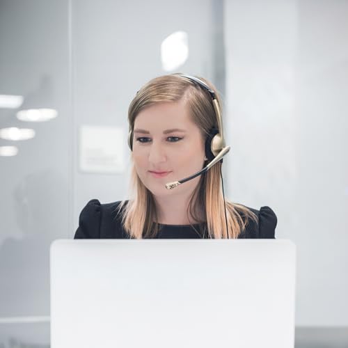 Koss CS95-USB Single-Sided On-Ear Communication Headset, Beige, USB-A Plug | Speech Recognition, Lightweight Design, Microphone, B2B, Telehealth, Education, Call Centers - style: CS95-USB