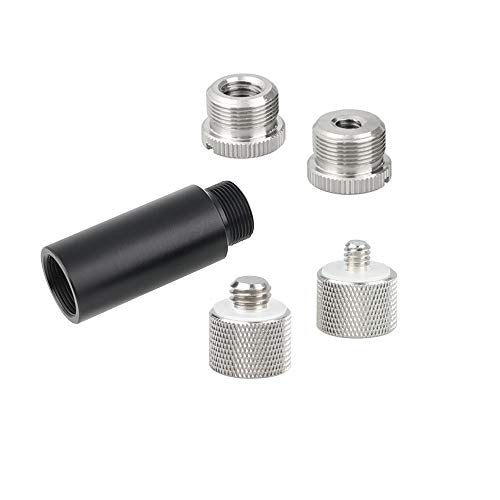 CAMVATE 5/8"-27 Thread Rod & Multifunction Screw Adapters | for Blue Yeti Nanos Mounting on Standard Blue Yeti Shock Mounts