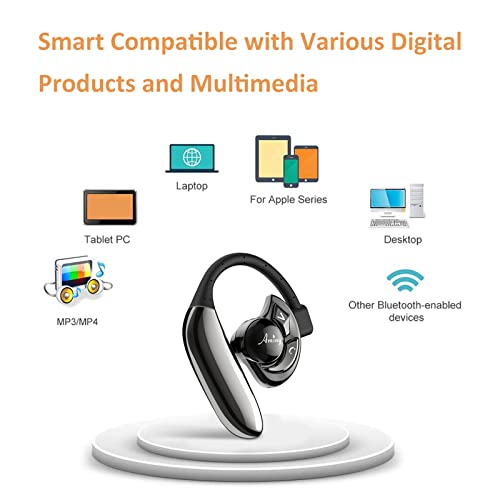 Bluetooth Headset,Wireless Bluetooth Earpiece Compatible with iPhone/Android Cell Phones,Auriculares Bluetooth Earpiece 28 Hrs Talking Time