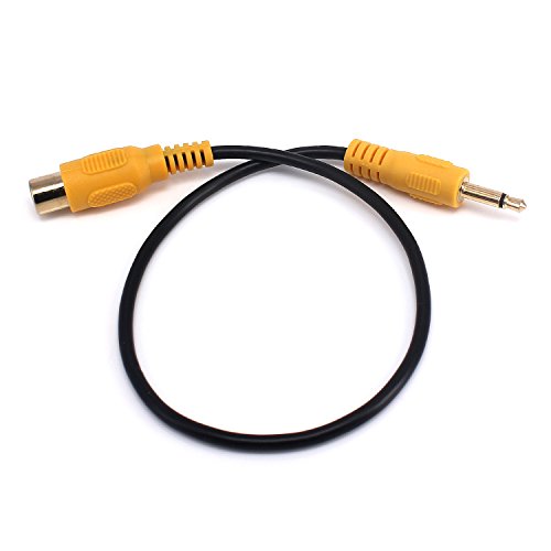 Gold Plated 3.5mm 1/8 inch Mono Male Plug to RCA Female Jack Audio Adapter Cable Cord 0.3m - color: Gold Plated 3.5M/RCAF