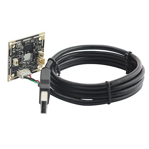 ELP H.264 1080P USB Camera Module with Microphone 2.1mm Wide Angle Webcam | FHD PC Camera for Computer & Laptop, UVC USB2.0 Lightburn Camera for Laser, Home Security, Embedded Machine Vision, Robotics - size: 2.1mm lens