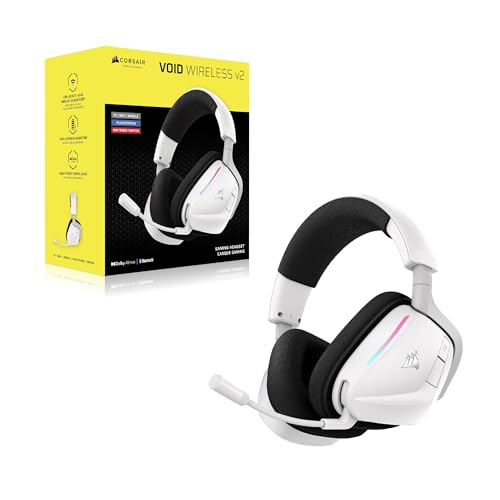 Corsair Void v2 Wireless Bluetooth PC PS5 Switch Gaming Headset – Dual Tone - color: Black and White