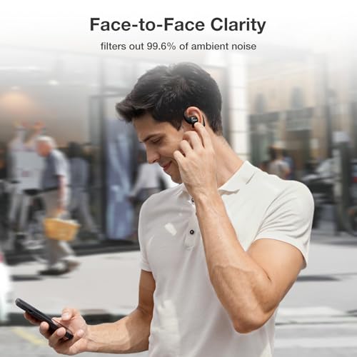 BlitzRock CT3 Open Ear Headphones Bluetooth 5.4, 32Hrs Playtime IPX5, 4-Mic ENC Clear Calls, Custom EQ App, Ergonomic Earhooks for Running/Cycling/Gym - color: Dark Black