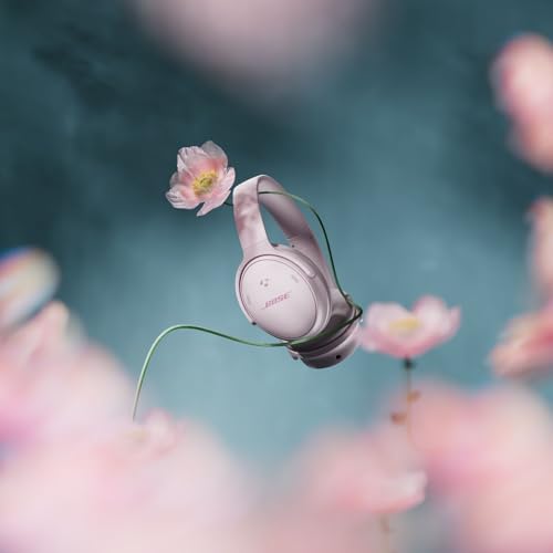 Bose QuietComfort Headphones - Wireless Bluetooth Headphones, Active Over Ear Noise Cancelling and Mic, USB-C Charging, Deep Bass, Up to 24 Hours of Playtime, Petal Pink - Limited Edition Color - color: Petal Pink
