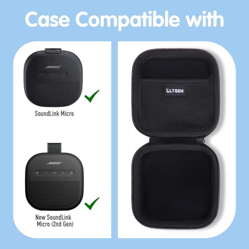 LTGEM Case for Bose SoundLink Micro Bluetooth Speaker 1st/2nd Gen - color: 1.Black