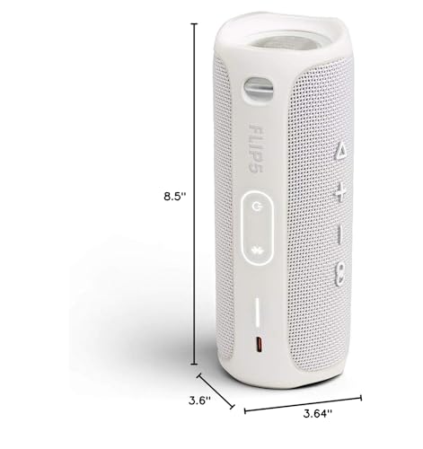JBL FLIP 5 Waterproof Portable Bluetooth Speaker - White (Renewed) - color: White