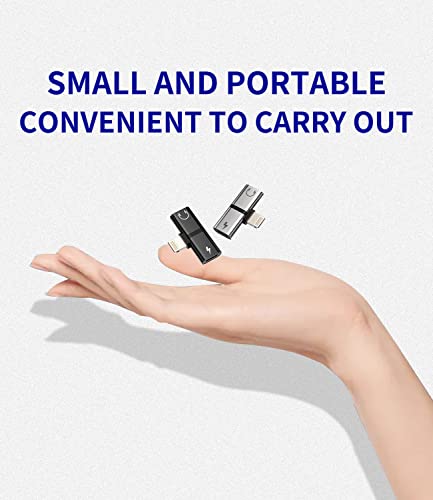 Lightning Headphone Splitter for Apple for iPhone Aux Adapter 2in1(2Pack) Dual Lightning Ports 14 13 12 Pro Max Audio Charger Jack Earphone Charging Cable Adaptor for iPad Connector Charge Converter