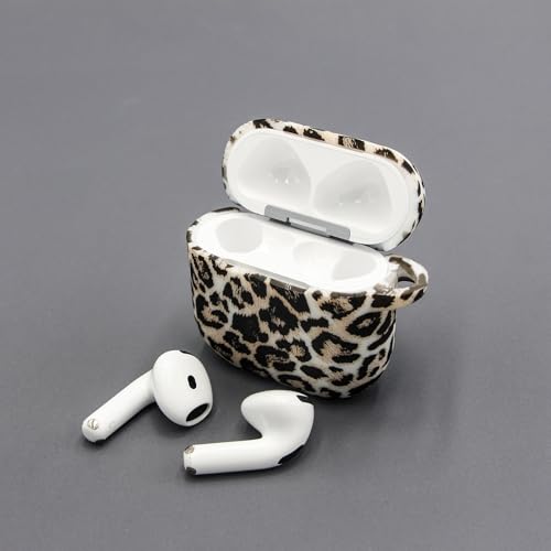 Case Compatible with AirPods 4 Case,Soft Silicone Cover with Bracelet Lanyard and Keychain, Cute Wireless Charging Protective Case for Apple AirPods 4th for Women and Men (Leopard) - color: Leopard