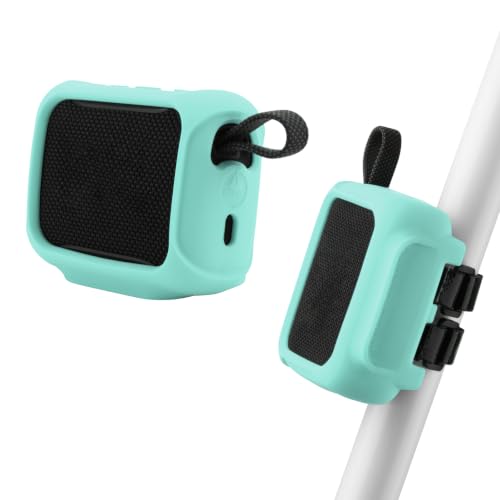 Silicone Case Cover for JBL Go 5 Portable Speaker (Lake Blue) | Travel Carrying Protective Pouch with Attach Straps for Bike Golf Cart Scooter - color: Lake Blue