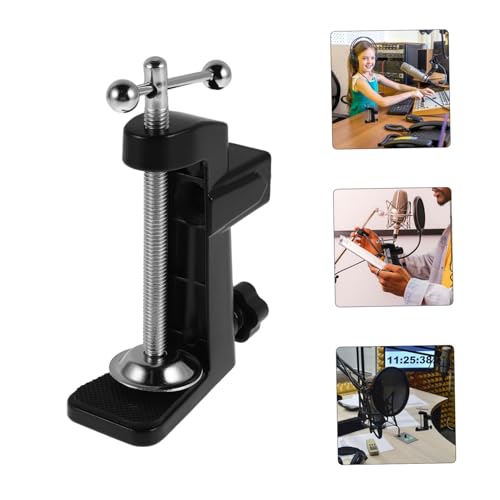 Adjustable Microphone Desk Mount Clamp with Aluminum Alloy Base